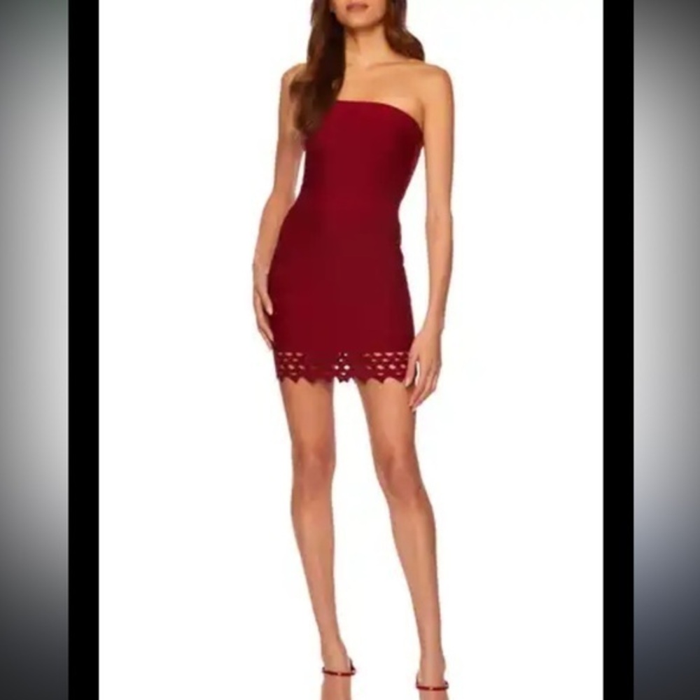 NWT Susana Monaco Eyelet Bandage Strapless Dress